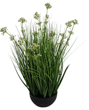 Gazon artificiel Fleur de poireau Oignon Pot d'herbe 60 cm ignifugé