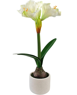 Fleur artificielle Amaryllis blanc 48 cm