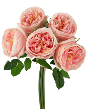 Bouquet de roses artificielles "Carmen" Real Touch rose 36cm