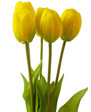 Bouquet de tulipes artificielles Real Touch jaune 40 cm