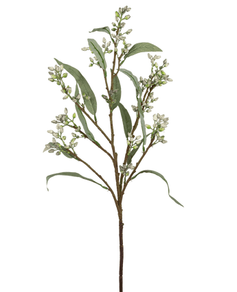 Branche artificielle Eucalyptus berry gris 78 cm