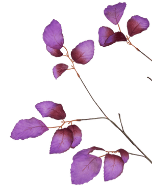 Branche artificielle de feuilles de pommier violet 90 cm