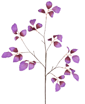 Branche artificielle de feuilles de pommier violet 90 cm