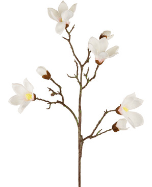 Branche de magnolia artificiel Real Touch blanc 98 cm