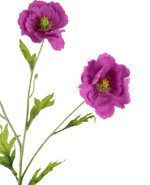 Coquelicot artificiel Real Touch violet 65 cm