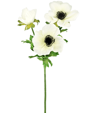 Fleur artificielle Anémone ramifiée blanc 56 cm