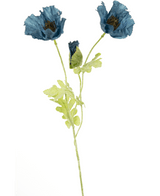 Fleur artificielle Coquelicot 73 cm bleu foncé