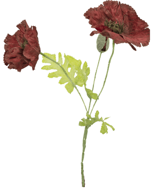 Fleur artificielle Coquelicot 73 cm bordeaux