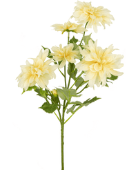 Fleur artificielle Dahlia 60 cm crème