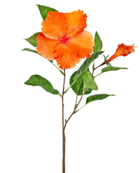 Fleur artificielle Hibiscus 73 cm orange