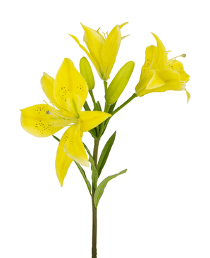 Fleur artificielle Lys asiatique 66 cm jaune