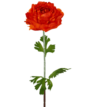 Fleur artificielle Ranunculus 51 cm orange foncé