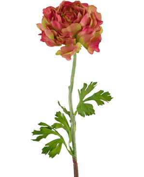 Fleur artificielle Ranunculus 51 cm rose/vert