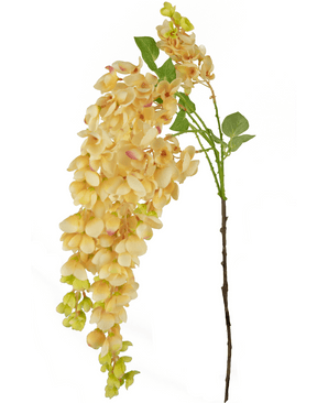 Fleur artificielle glycine 115 cm Crème