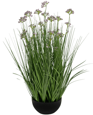 Gazon artificiel Fleur de poireau Oignon Pot d'herbe 60 cm ignifugé