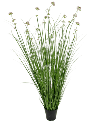 Herbe artificielle Fleur de poireau Oignon Pot d'herbe 120cm ignifugé