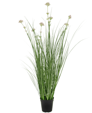 Herbe artificielle Fleur de poireau Oignon Pot de 90 cm ignifugé