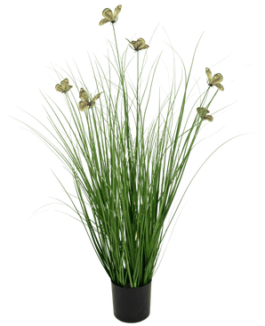 Herbe artificielle butterfly onion grass pot 90cm ignifugée