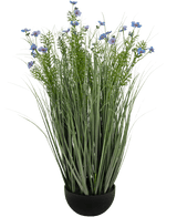 Herbe artificielle violette Gesang Flower onion grass pot 90 cm ignifugée