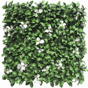 Mur végétal artificiel Gardenia avec fleur blanche 50x50 cm UV