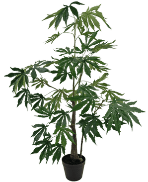 Plante artificielle Chanvre Cannabis Feuilles 120 cm