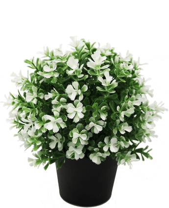 Plante artificielle Trèfle quatre blanc 22 cm UV