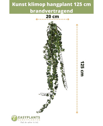 Plante artificielle tombante de lierre 125 cm ignifugée