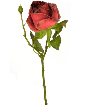 Rose artificielle Deluxe 45 cm rouge