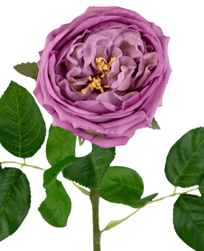 Rose artificielle de jardin "Anniken" Real Touch Violet72cm