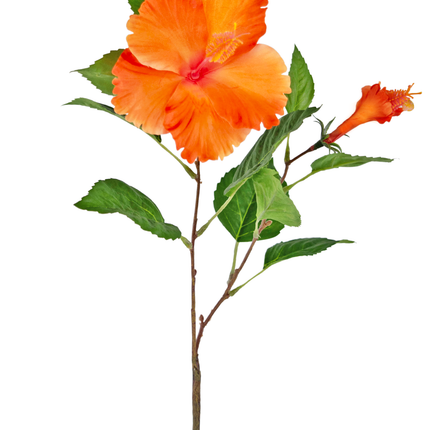 Fleur artificielle Hibiscus 73 cm orange