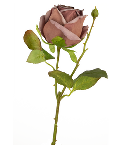 Rose artificielle Deluxe 45 cm séchée violette