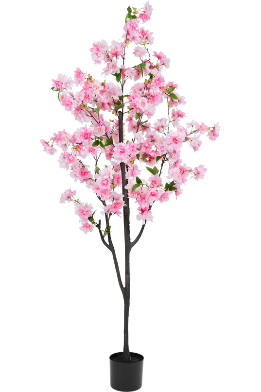 Fleur de cerisier artificielle 180 cm rose