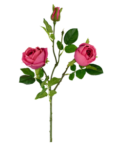 Branche de rose artificielle Real Touch rose foncé 72 cm