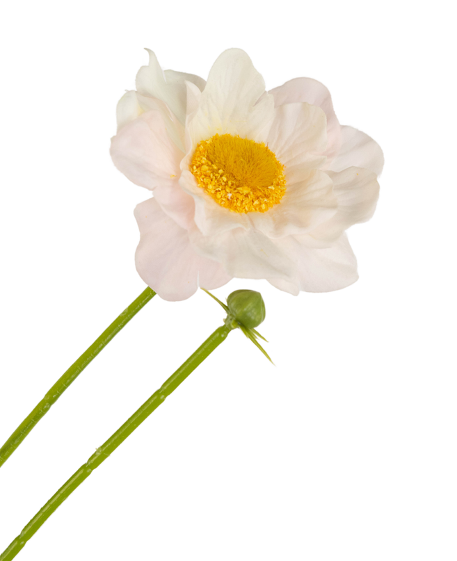 Collier de roses artificielles Real Touch blanc/rose 50 cm