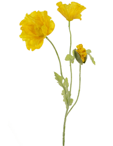 Fleur artificielle Coquelicot 73 cm jaune