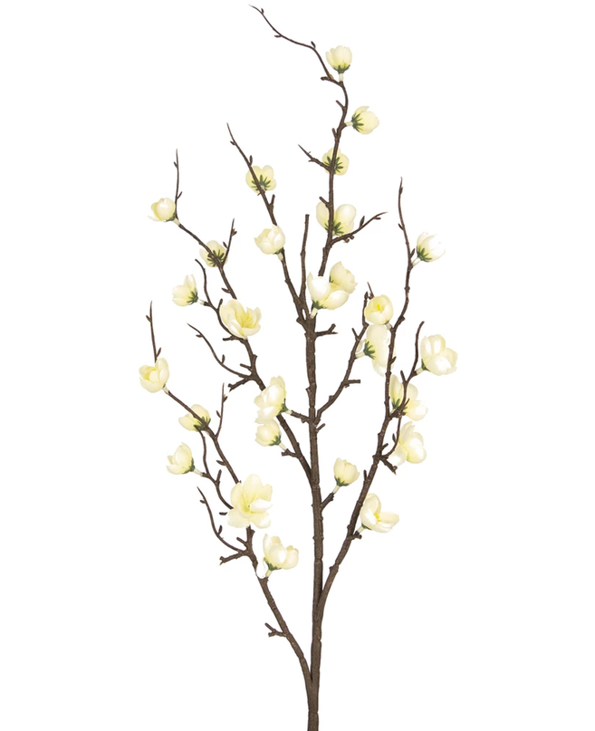 Fleur de cerisier japonais artificielle 94 cm blanc