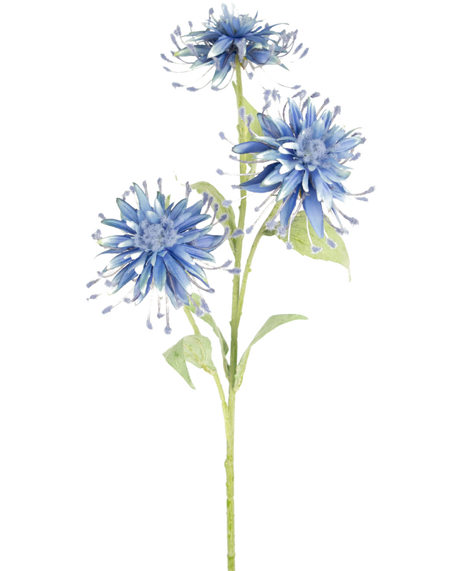 Fleur artificielle Scabiosa Japonica 70 cm bleu