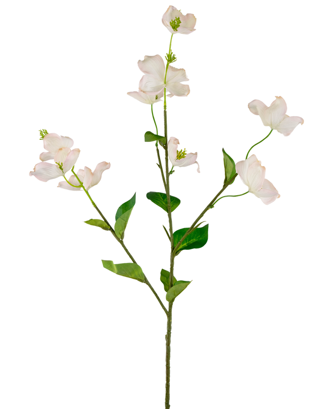 Cornouiller artificiel Real Touch blanc/rose 74 cm