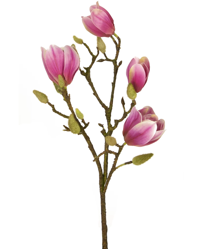 Magnolia artificiel 50 cm rose