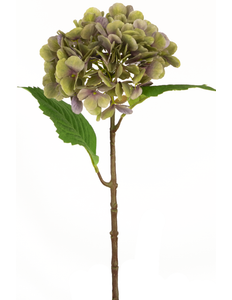 Hortensia artificiel Deluxe 55 cm vert/mauve