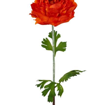 Fleur artificielle Ranunculus 51 cm orange foncé