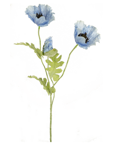 Fleur artificielle Coquelicot 73 cm bleu