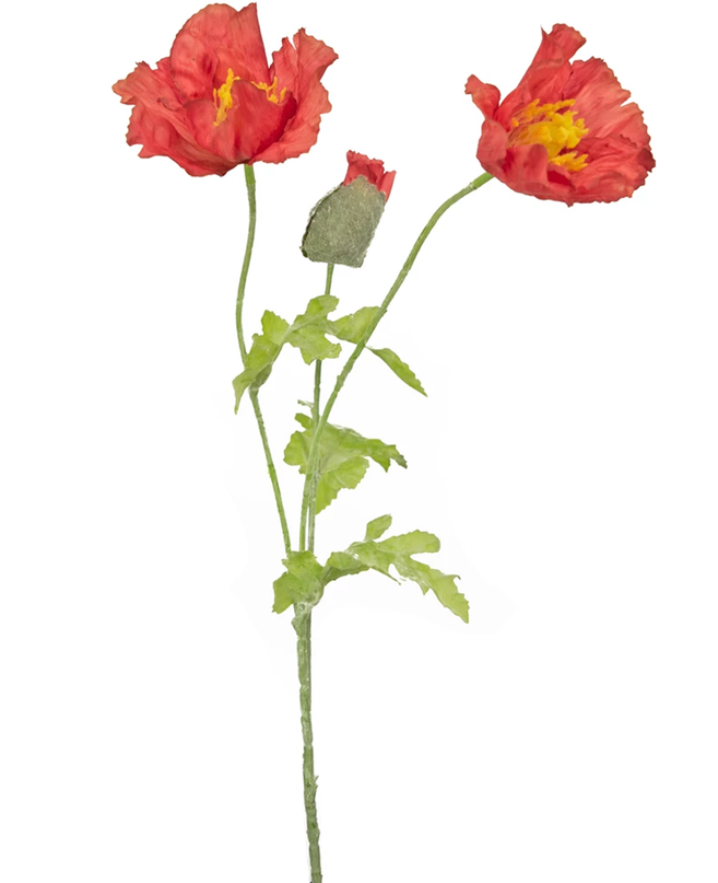 Fleur artificielle Coquelicot 73 cm rouge