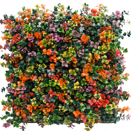 Mur végétal artificiel Pachysandra multicolore 50x50 cm UV