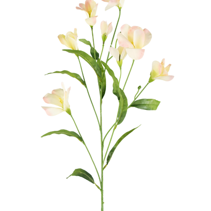Rhododendron artificiel Azalea Real Touch Rose crème 80cm