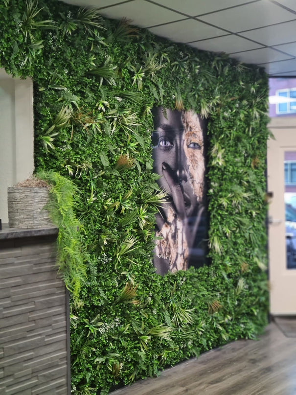 Mur végétal artificiel Savannah ignifugé 100x100 cm